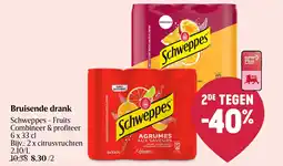 Shop & Go Delhaize Bruisende drank Schweppes - Fruits aanbieding