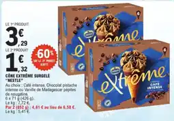 E.Leclerc Cône extrême surgelé nestle aanbieding