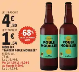 E.Leclerc Bière IPA Tandem Poule Mouillée aanbieding