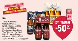 AD Delhaize Bier Tripel Karmeliet Kwak Rouge Victoria of Leffe aanbieding