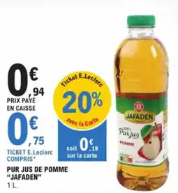 E.Leclerc pur jus de pomme jafaden aanbieding