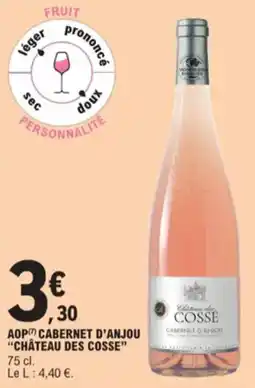 E.Leclerc Aop cabernet d'anjou chateau des cosse aanbieding