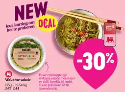 AD Delhaize Wakame salade aanbieding