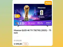 Krëfel Hisense QLED 4K TV 75E79Q aanbieding