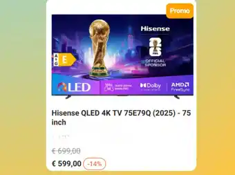 Hisense QLED 4K TV 75E79Q