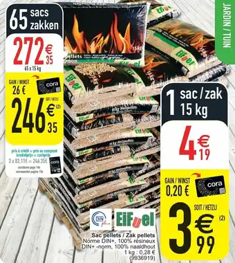 Cora Sac pallets/Zak pellets aanbieding