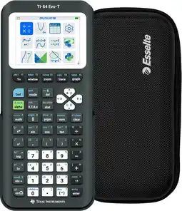 Coolblue Texas Instruments TI-84 Evo-T Grafische Rekenmachine + Rekenmachine Case Zwart bundel aanbieding