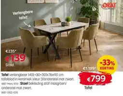 BE-Okay Tafel aanbieding