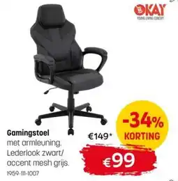 BE-Okay Gamingstoel aanbieding
