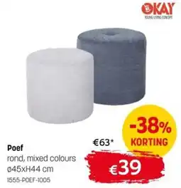 BE-Okay Poef aanbieding