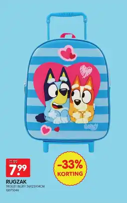 Yess Rugzak trolley bluey aanbieding