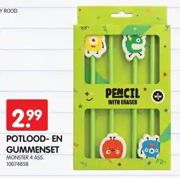 Yess Potlood en gummenset aanbieding