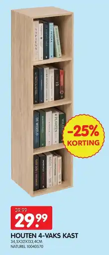 Yess Houten 4-vaks kast aanbieding
