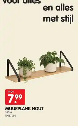 Yess Muurplank hout aanbieding