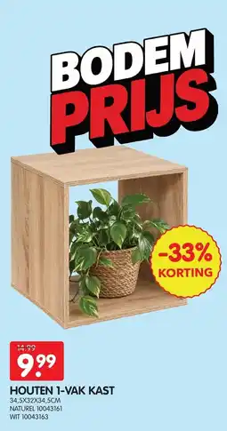 Yess Houten 1-vak kast aanbieding