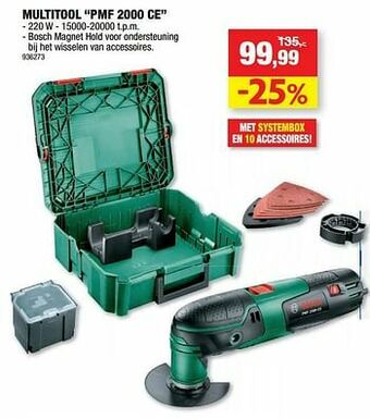 Hubo Bosch multitool pmf 2000 ce aanbieding