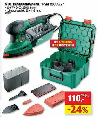 Hubo Bosch multischuurmachine psm 200 aes aanbieding