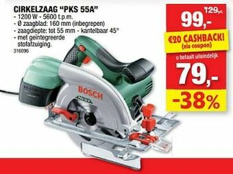 Hubo Bosch cirkelzaag pks 55a aanbieding