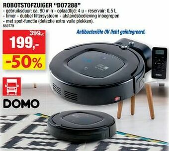 Hubo Domo elektro robotstofzuiger do7288 aanbieding