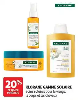 Auchan Klorane gamme solaire aanbieding