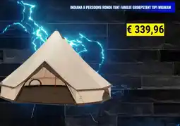 Decathlon Indiana 8 persoons ronde tent familie groepstent tipi wigwam aanbieding
