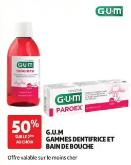 Auchan G.u.m gammes dentifrice et bain de bouche aanbieding