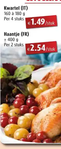 Aronde Kwartel aanbieding