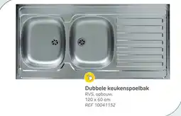 Brico Dubbele keukenspoelbak aanbieding