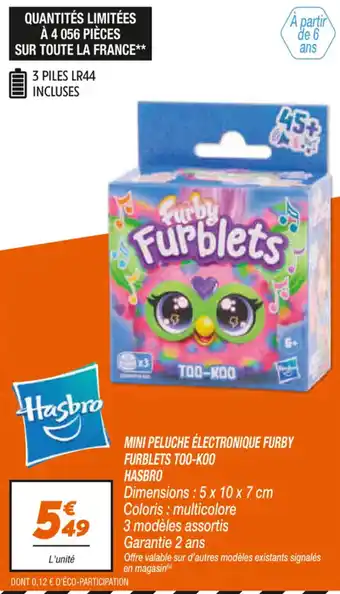 Mini peluche électronique furby furblets too-koo