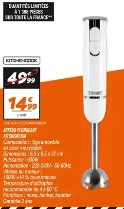 Netto Mixeur plongeant Kitchencook aanbieding