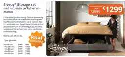 Sleepworld Sleepy Storage set met luxueuze pocketverenmatras aanbieding
