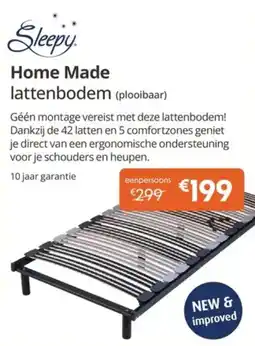 Sleepworld Home Made lattenbodem aanbieding