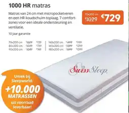 Sleepworld 1000 hr matras aanbieding