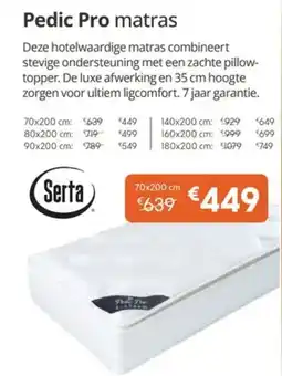 Sleepworld Pedic Pro matras aanbieding