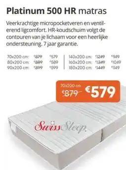Sleepworld Platinum 500 HR matras aanbieding