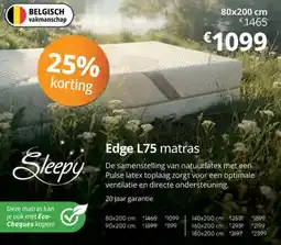 Sleepworld Edge L75 matras aanbieding
