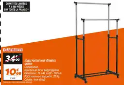Netto Double portant pour vêtements garnier aanbieding