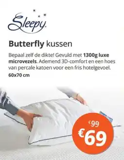 Sleepworld Butterfly kussen aanbieding