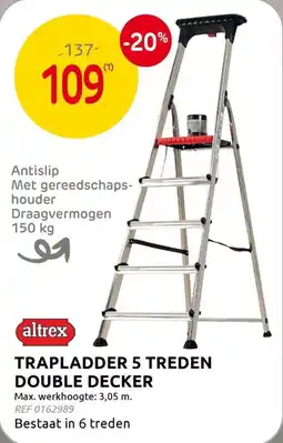 BricoPlanit trapladder 5 treden double decker aanbieding