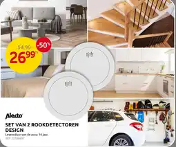 BricoPlanit Set van 2 rookdetectoren design aanbieding