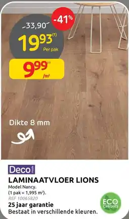 BricoPlanit Laminaatvloer lions aanbieding