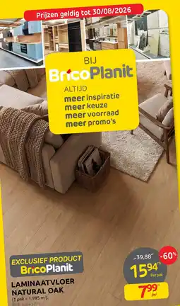 BricoPlanit laminaatvloer natural oak aanbieding