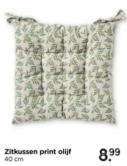 Xenos Zitkussen print olijf aanbieding