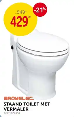 BricoPlanit Staand toilet met vermalen aanbieding