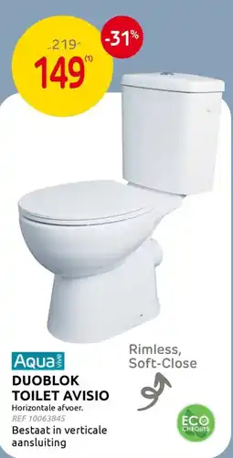 BricoPlanit Aqua vive duoblok toilet avisio aanbieding