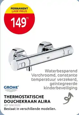 BricoPlanit thermostatische douchekraan alira aanbieding