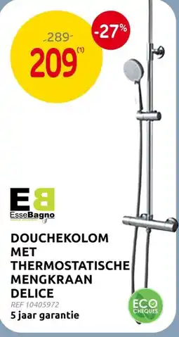 BricoPlanit Douchekolom met thermostatische mengkraan delice aanbieding