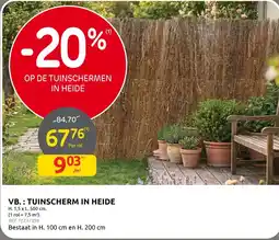 BricoPlanit Tuinscherm in heide aanbieding