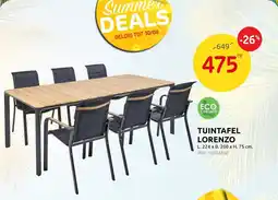 BricoPlanit Tuintafel Lorenzo aanbieding
