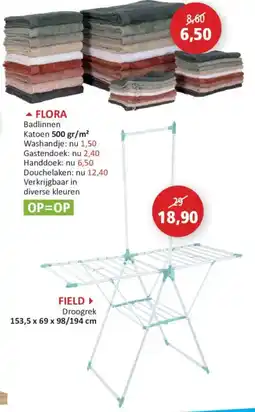 Weba Flora badlinnen aanbieding